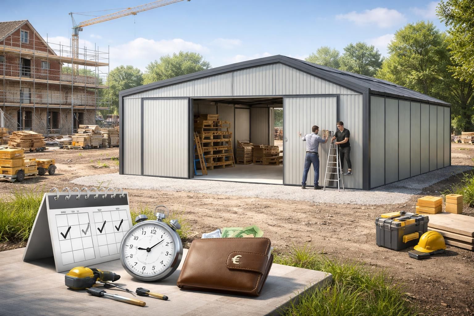 découvrez comment un hangar démontable sans permis de construire peut vous faire économiser du temps et de l'argent grâce à une installation rapide et flexible.