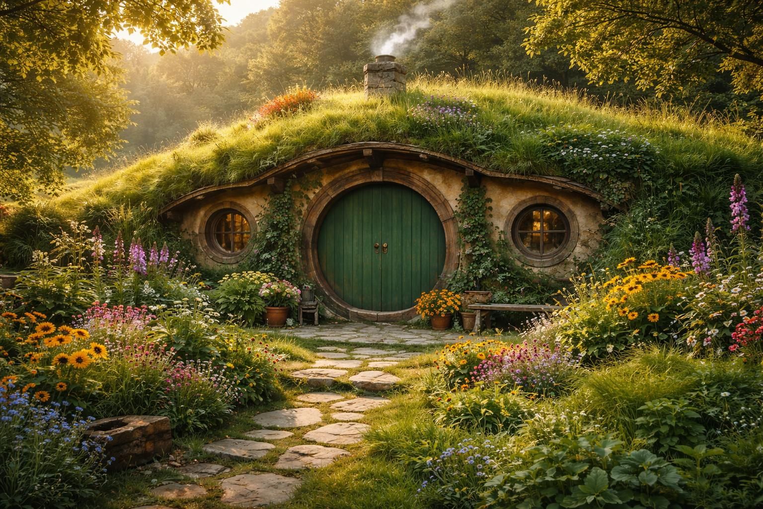 Inspiration pour un plan de maison de hobbit