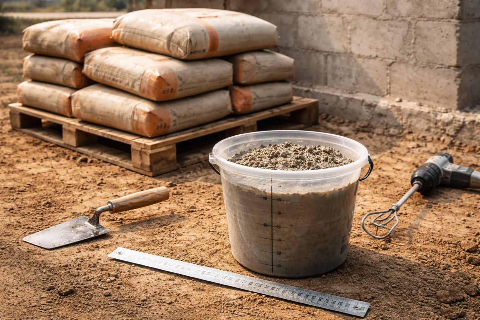 Sac de béton tout prêt : combien en faut-il pour 1 m3 ?