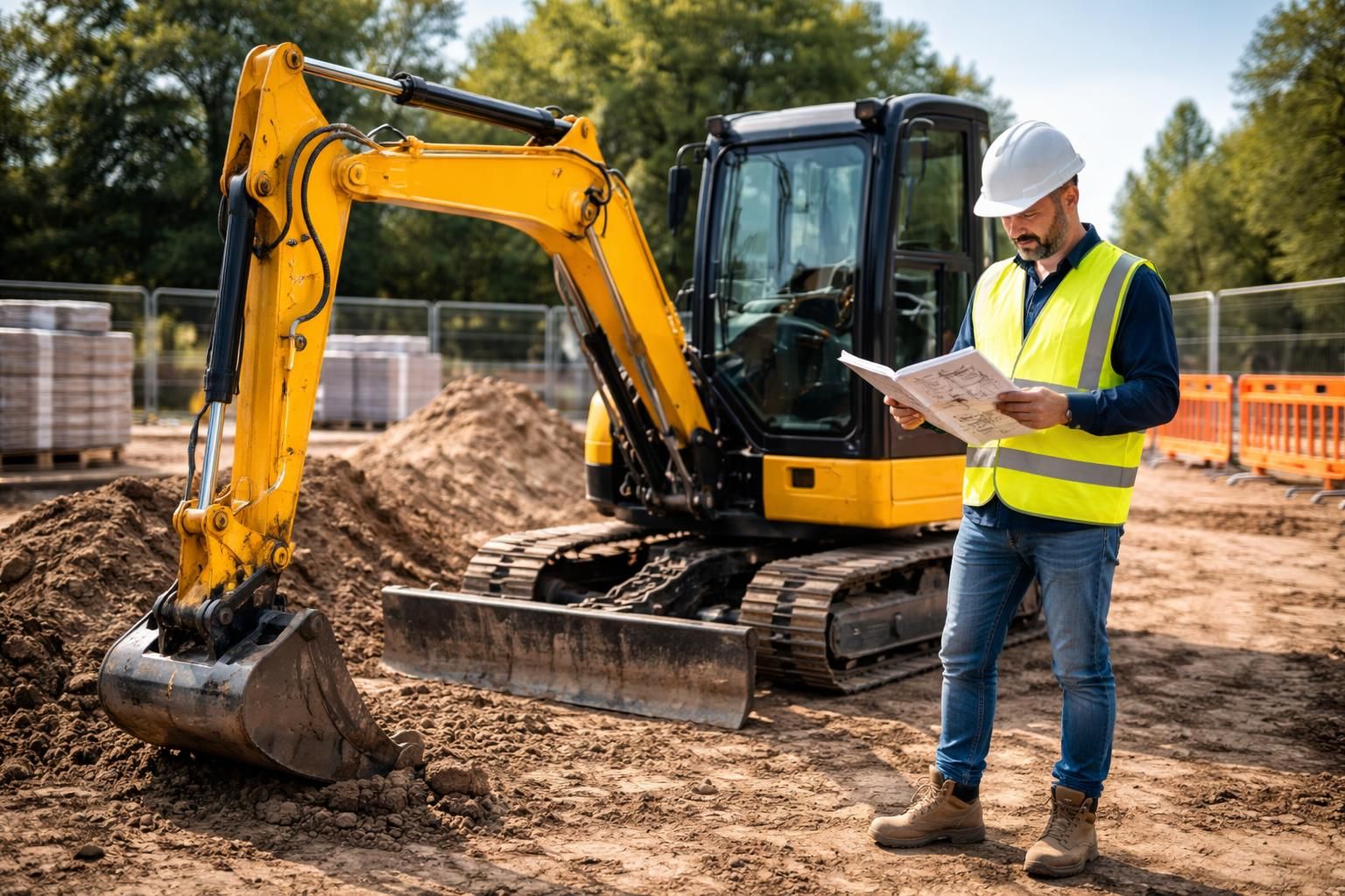 Pelleteuse sans permis : les règles pour louer un engin de chantier