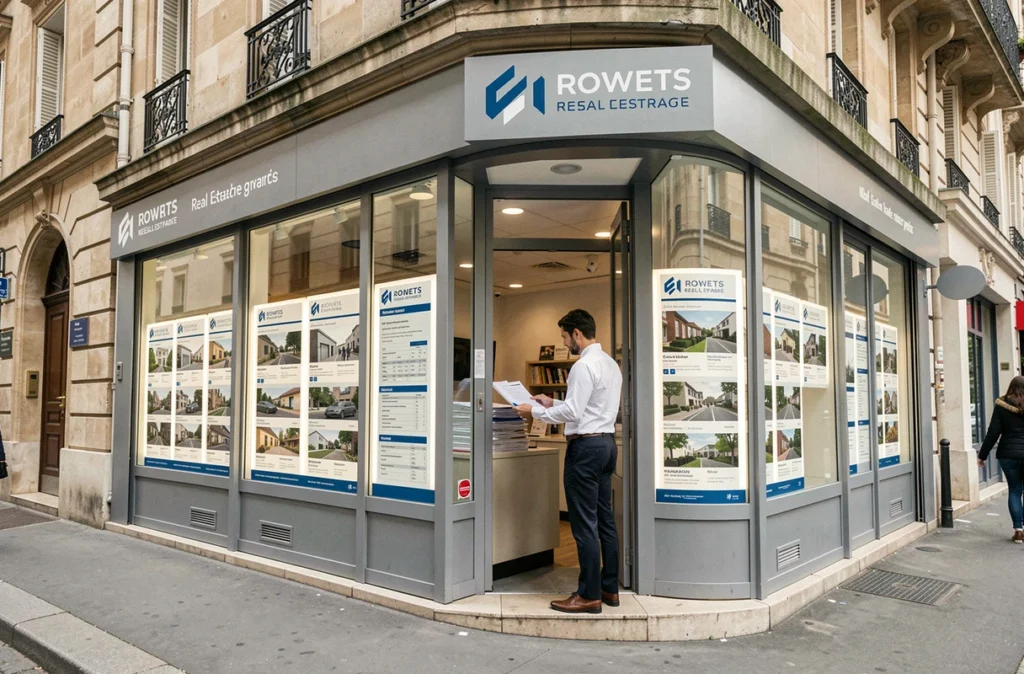Vitrine de l'agence Citya Immobilier SGTI réseau national à Tours avec annonces locatives