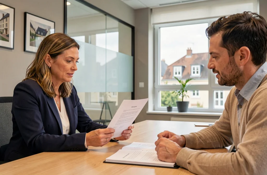 Agent immobilier d'IM Valoris à Tours consultant des clients pour la gestion locative